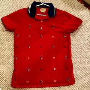 Gucci red boys polo size 10
